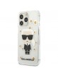 Karl Lagerfeld iPhone 13 Pro Max Case Transparent Ikonik Karl Flowers