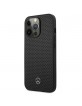 Mercedes iPhone 13 Pro Max Case Cover perforated real leather black