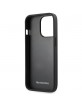 Mercedes iPhone 13 Pro Max Case Cover perforated real leather black