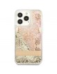 Guess iPhone 13 Pro Case Cover Paisley Liquid Glitter Gold