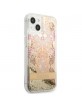 Guess iPhone 13 mini Hülle Case Paisley Liquid Glitter Gold