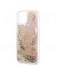 Guess iPhone 13 mini Hülle Case Paisley Liquid Glitter Gold