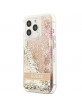 Guess iPhone 13 Pro Max Hülle Case Paisley Liquid Glitter Gold