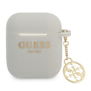 Guess AirPods 1 / 2 Cover Case Silicone Charm 4G Collection Grey