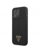 Guess iPhone 13 Pro Case Cover Silicone Triangle Logo Black