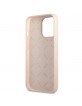 Guess iPhone 13 Pro Case Cover Silicone Triangle Logo Pink