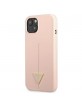 Guess iPhone 13 Case Cover Silicone Triangle Logo Pink
