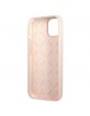 Guess iPhone 13 Hülle Case Cover Silikon Dreieck Logo Rosa