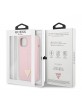 Guess iPhone 13 Case Cover Silicone Pink Triangle Logo