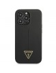 Guess iPhone 13 Pro Max Case Cover Silicone Triangle Logo Black