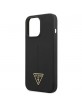 Guess iPhone 13 Pro Max Case Cover Silicone Triangle Logo Black