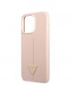 Guess iPhone 13 Pro Max Case Cover Silicone Pink Triangle Logo