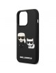 Karl Lagerfeld iPhone 13 Pro Max Case Silicon Karl / Choupette 3D Black