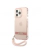 Guess iPhone 13 Pro Max Hülle Case Cover Transluzente Stap Rosa