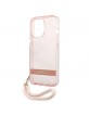 Guess iPhone 13 Pro Max Hülle Case Cover Transluzente Stap Rosa