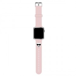 Karl Lagerfeld Strap Apple Watch 42 / 44 / 45mm Silicone Choupette Pink