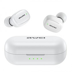 AWEI Bluetooth 5.1 T13 Pro TWS Wireless Headphones + Charging Station White