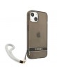 Guess iPhone 13 Case Cover Translucent Stap Black