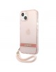 Guess iPhone 13 Hülle Case Cover Transluzente Stap Rosa