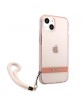 Guess iPhone 13 mini Hülle Case Cover Transluzente Stap Rosa