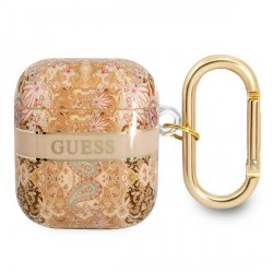 Guess AirPods 1 / 2 Hülle Case Paisley Strap Kollektion Gold