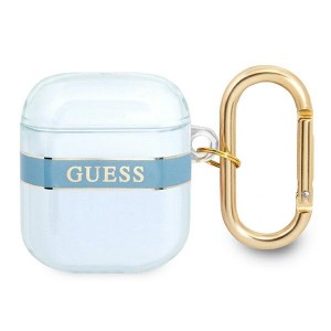 Guess AirPods 1 / 2 Cover Case Strap Collection Blue