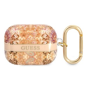 Guess AirPods Pro Cover Case Paisley Strap Collection Gold