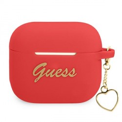 Guess AirPods 3 Case Silicone Charm Heart Collection Red