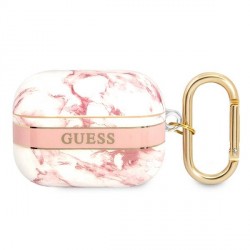 Guess AirPods Pro Hülle Case Marmor Strap Collection Rosa