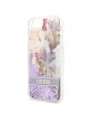 Guess iPhone SE 2022 / SE 2020 / 8 / 7 Hülle Case Flower Liquid Glitter Violett