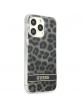 Guess iPhone 13 Pro Cover Case Leopard Collection Grey