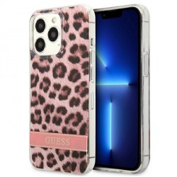 Guess iPhone 13 Pro Cover Case Leopard Collection Pink