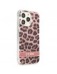 Guess iPhone 13 Pro Cover Case Leopard Collection Pink