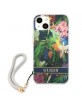 Guess iPhone 13 Case Cover Flower Strap Collection Blue
