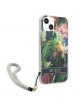 Guess iPhone 13 mini Case Cover Flower Strap Collection Blue