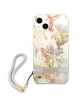 Guess iPhone 13 mini Case Cover Flower Strap Collection Purple