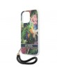 Guess iPhone 13 Pro Max Case Cover Flower Strap Collection Blue