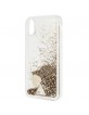 Guess iPhone X / Xs Hülle Case Glitter Charms Gold