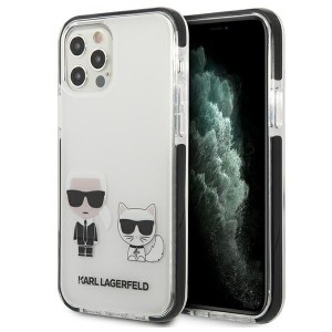 Karl Lagerfeld iPhone 12 / 12 Pro Hülle Case Karl & Choupette Weiß