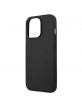 AMG iPhone 13 Pro Case Cover Real Leather Hot Stamped Black