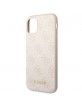 Guess iPhone 11 Hülle Case 4G Metal Gold Logo Rosa
