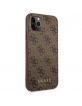 Guess iPhone 11 Pro Max Case 4G Metal Gold Logo Brown