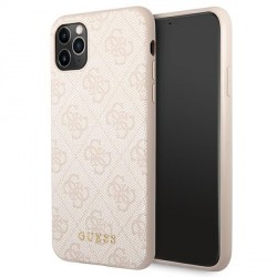 Guess iPhone 11 Pro Max Case 4G Metal Gold Logo Pink