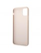 Guess iPhone 11 Pro Max Hülle Case 4G Metal Gold Logo Rosa