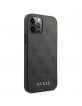 Guess iPhone 12 Pro Max Case 4G Metal Gold Logo Grey
