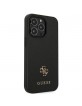 Guess iPhone 13 Pro Case Saffiano 4G Small Metal Logo Black
