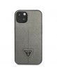 Guess iPhone 13 Case Saffiano Triangle Logo Silver