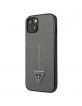 Guess iPhone 13 mini Case Saffiano Triangle Logo Silver