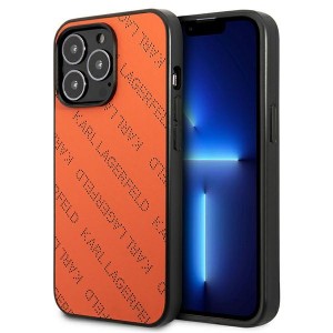 Karl Lagerfeld iPhone 13 Pro Case Perforated Allover Orange