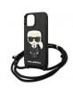 Karl Lagerfeld iPhone 13 Case Monogram Iconik Cord Black